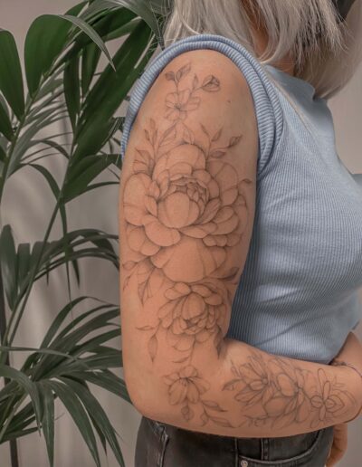 ci gi tattoo ornamental flowers